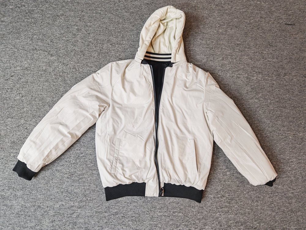 Read to ship- Men's Italian hooded cotton jacket，double face jacket