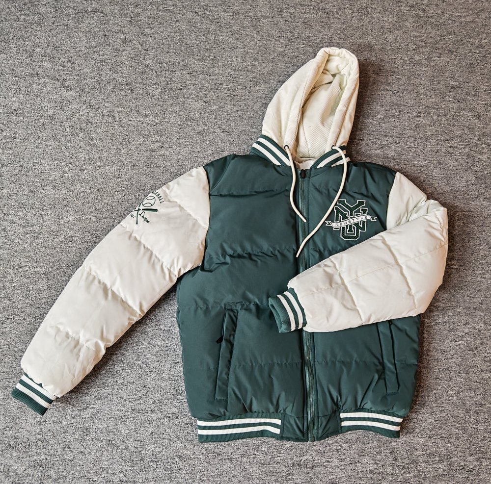 Read to ship- Men's Italian hooded cotton jacket，double face jacket