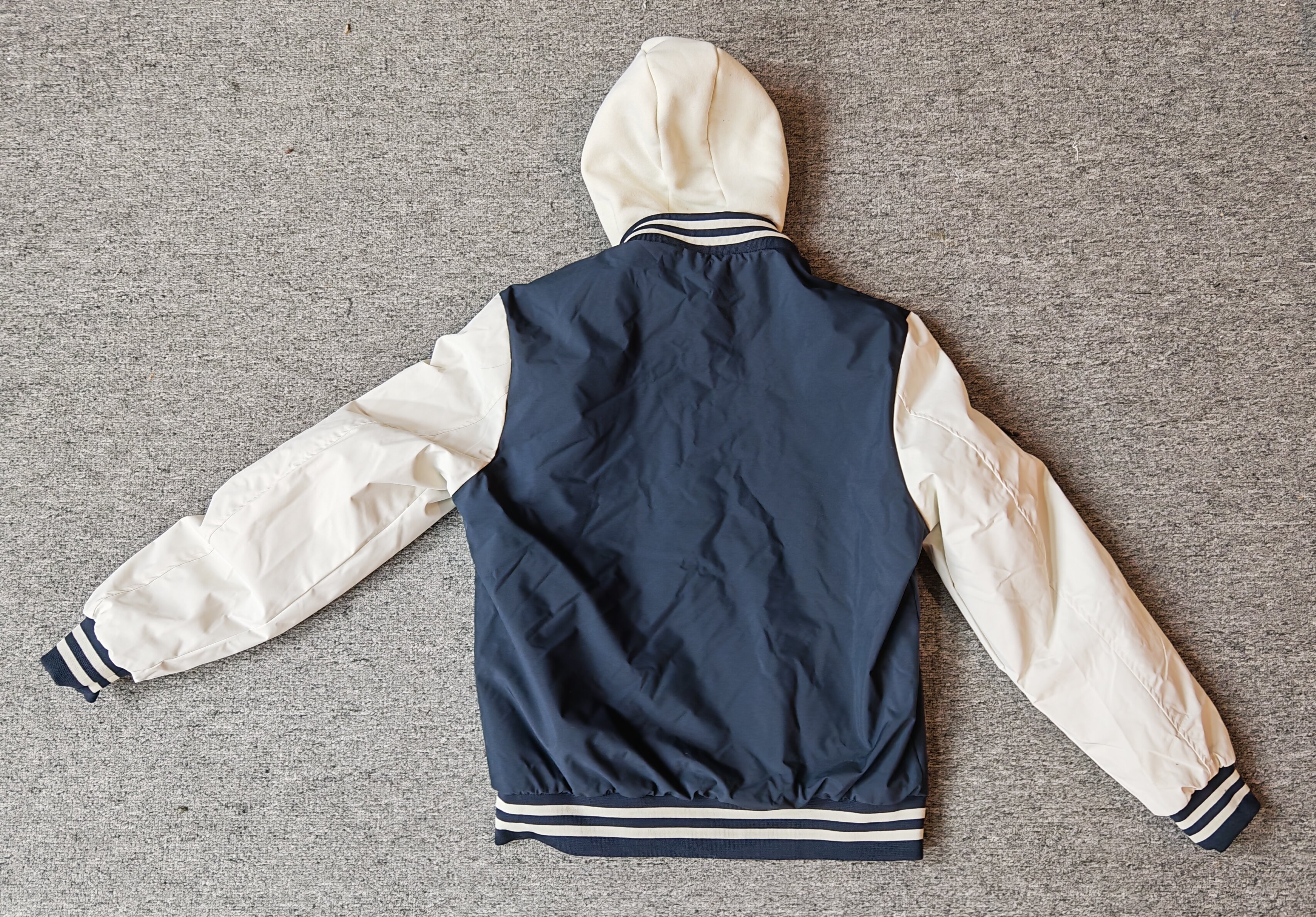 Read to ship- Men's cotton jacket with a hat; trendy, casual, handsome, versatile.double face jacket