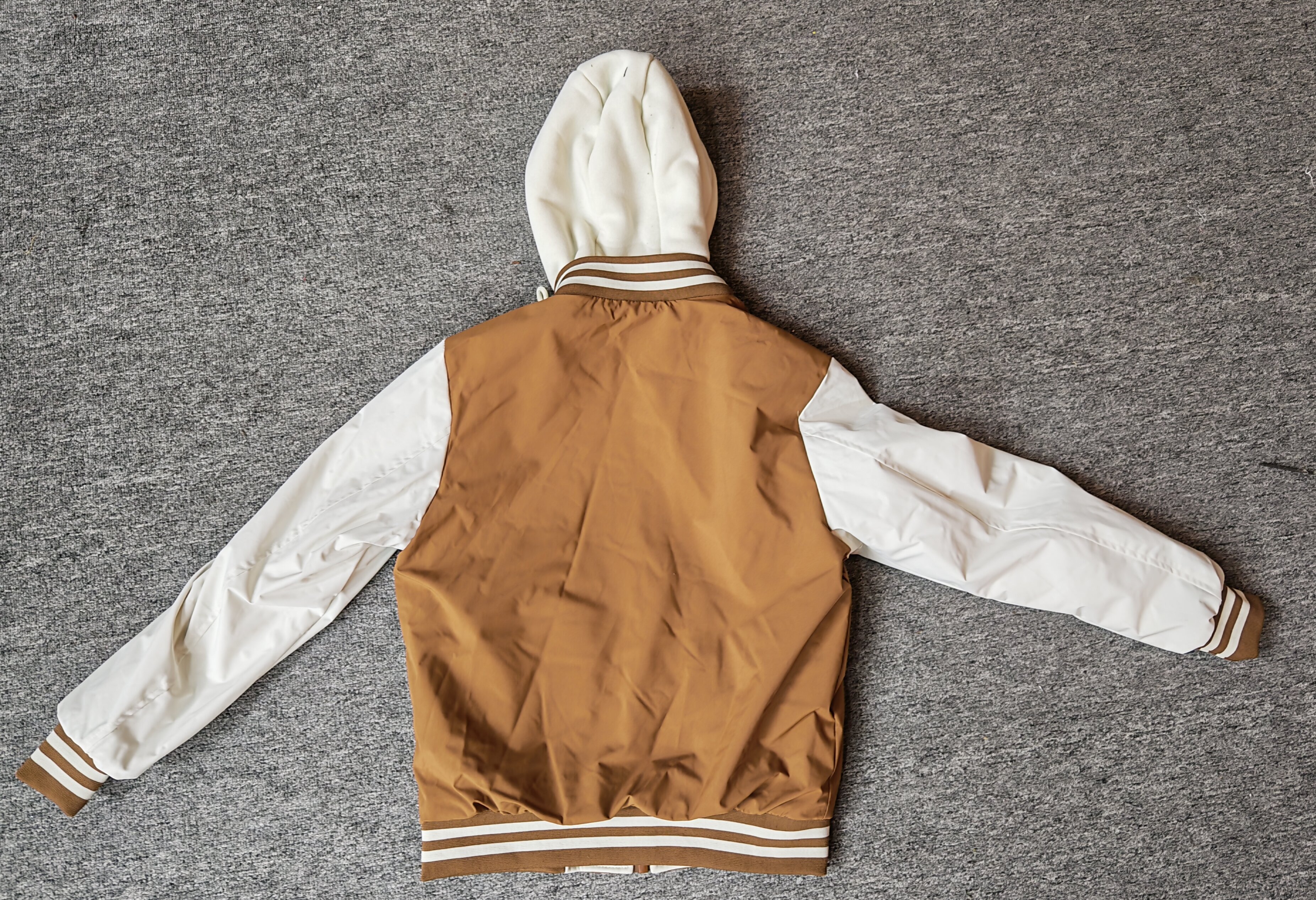 Read to ship- Men's cotton jacket with a hat; trendy, casual, handsome, versatile.double face jacket