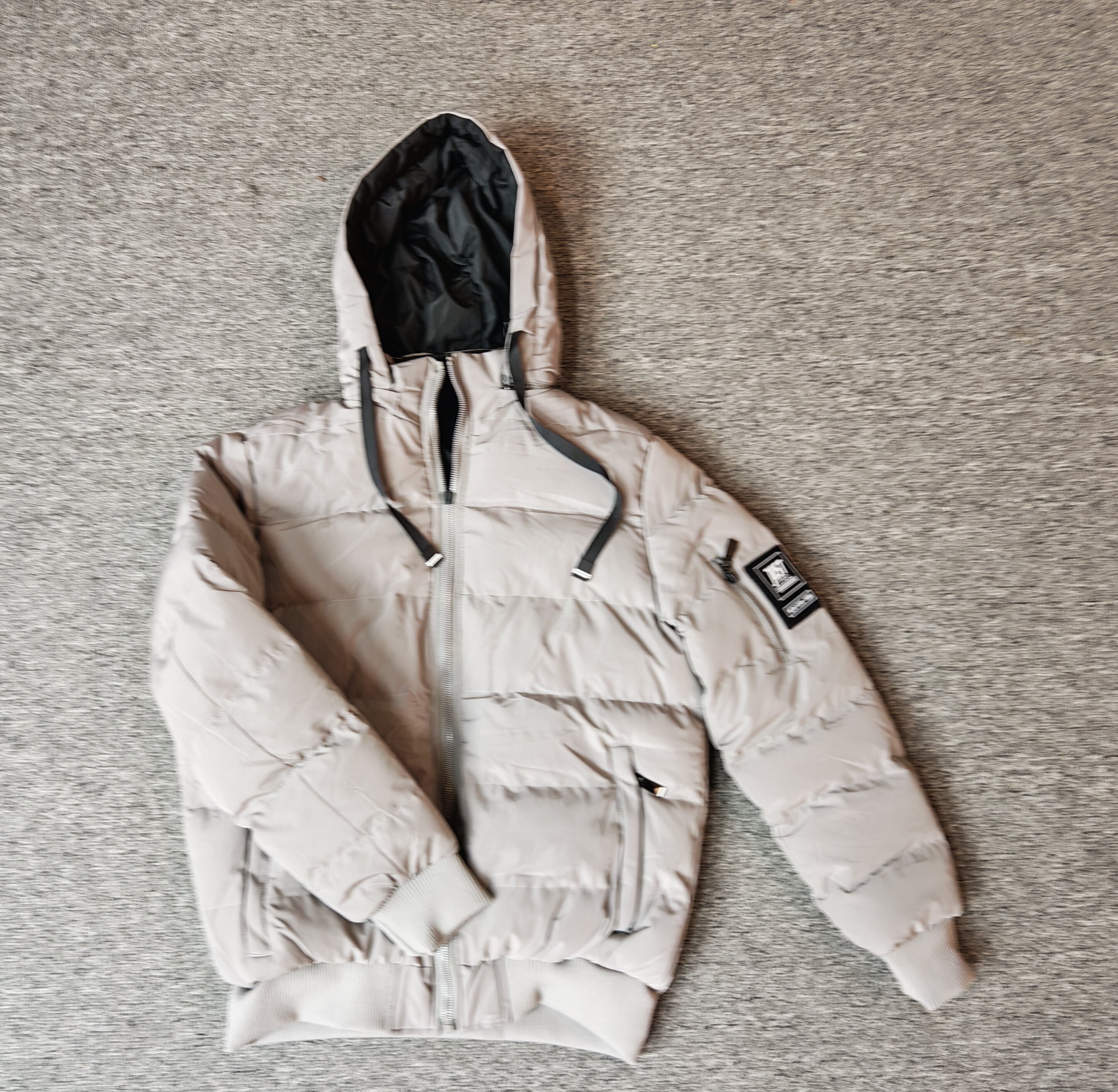 Read to ship- Men's cotton jacket with a hat; trendy, casual, handsome, versatile double face jacket