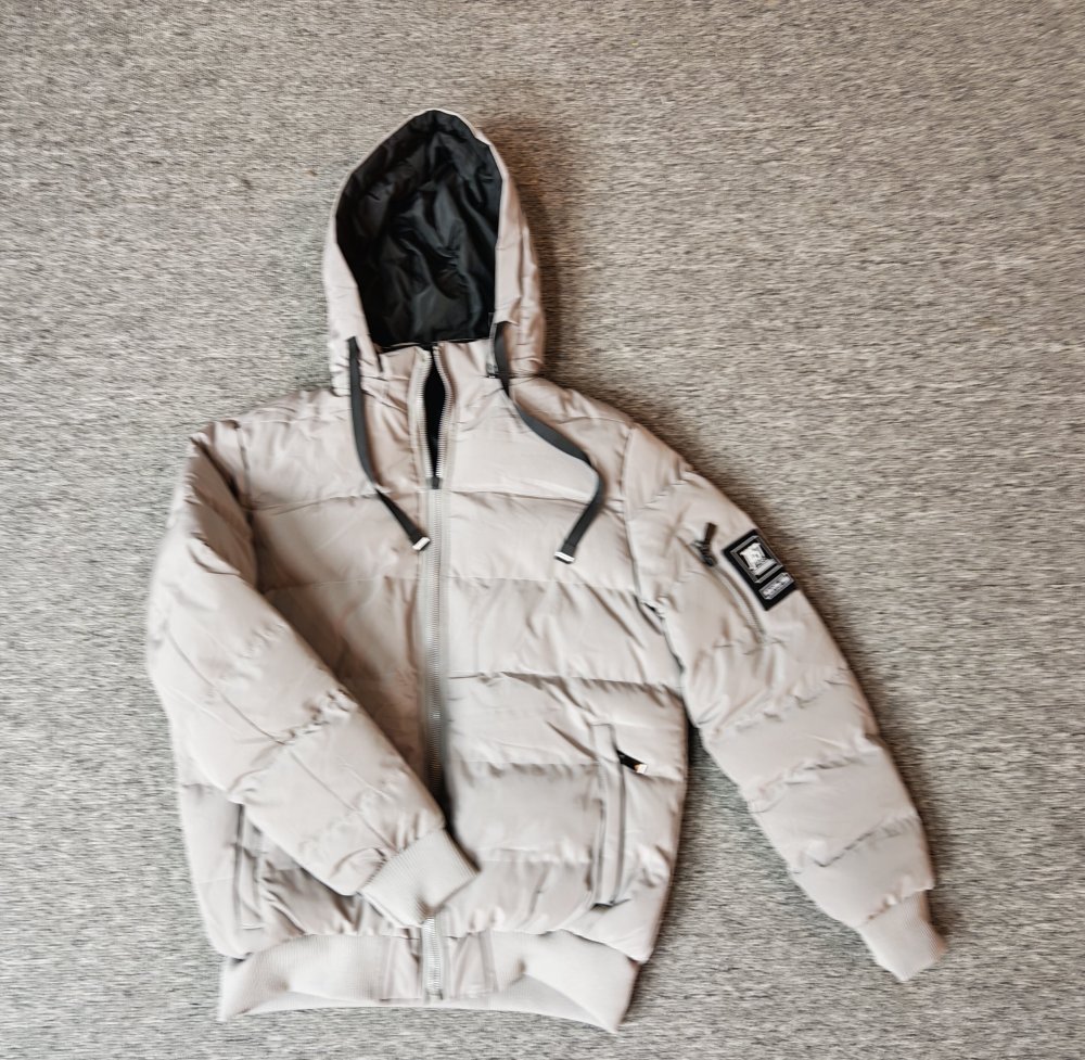 Read to ship- Men's cotton jacket with a hat; trendy, casual, handsome, versatile double face jacket