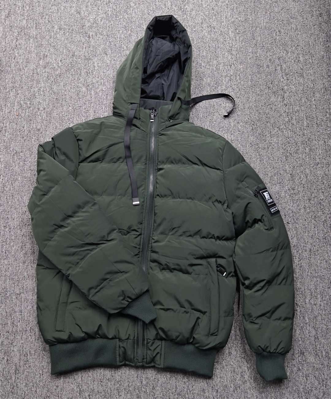 Read to ship- Men's cotton jacket with a hat; trendy, casual, handsome, versatile double face jacket