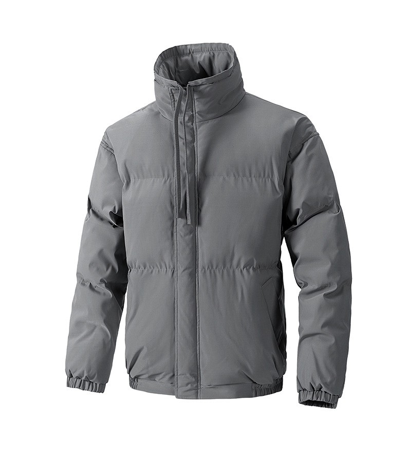 GorgeousBen Men Puffer Varsity Jackets Custom Winter Coats Water Resistant Long Sleeve Zip up Puffy Quilted Down Safety Jackets