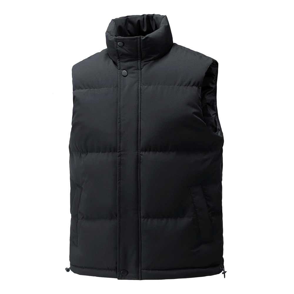 Men's pufferfish vest waterproof winter outdoor zipper sleeveless warm pufferfish jacket casual work sports travel jacket vest