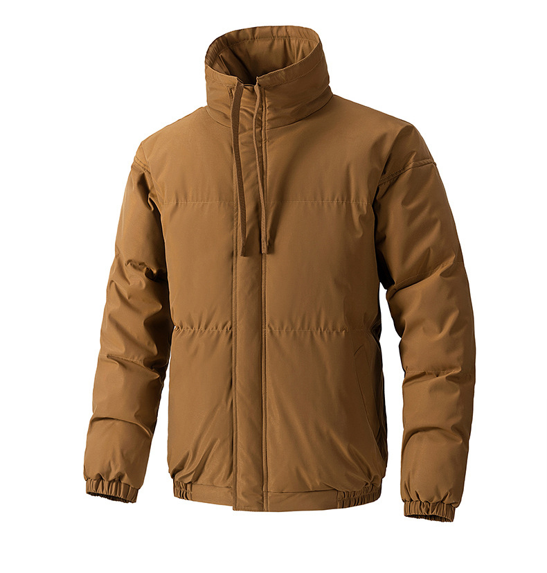 GorgeousBen Men Puffer Varsity Jackets Custom Winter Coats Water Resistant Long Sleeve Zip up Puffy Quilted Down Safety Jackets