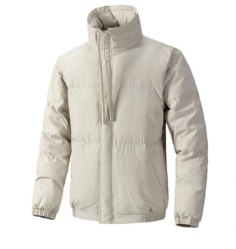 GorgeousBen Men Puffer Varsity Jackets Custom Winter Coats Water Resistant Long Sleeve Zip up Puffy Quilted Down Safety Jackets