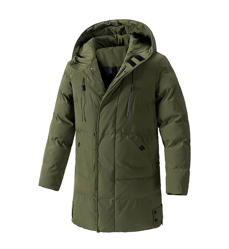 GorgeousBen Men's Extra Long Parka Winter Coats Hooded Puffer Jacket Heavy Warm Water-resistant Outerwear Cold Weather Men's Jackets Long