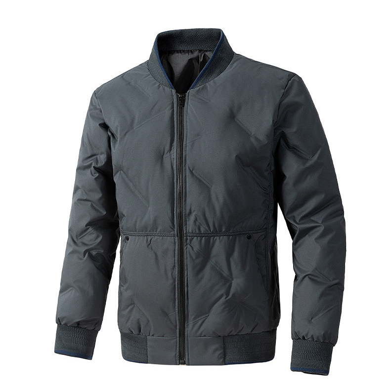 GorgeousBen New down cotton jacket men's plus size winter thick warm bread jacket short baseball collar jacket trendy