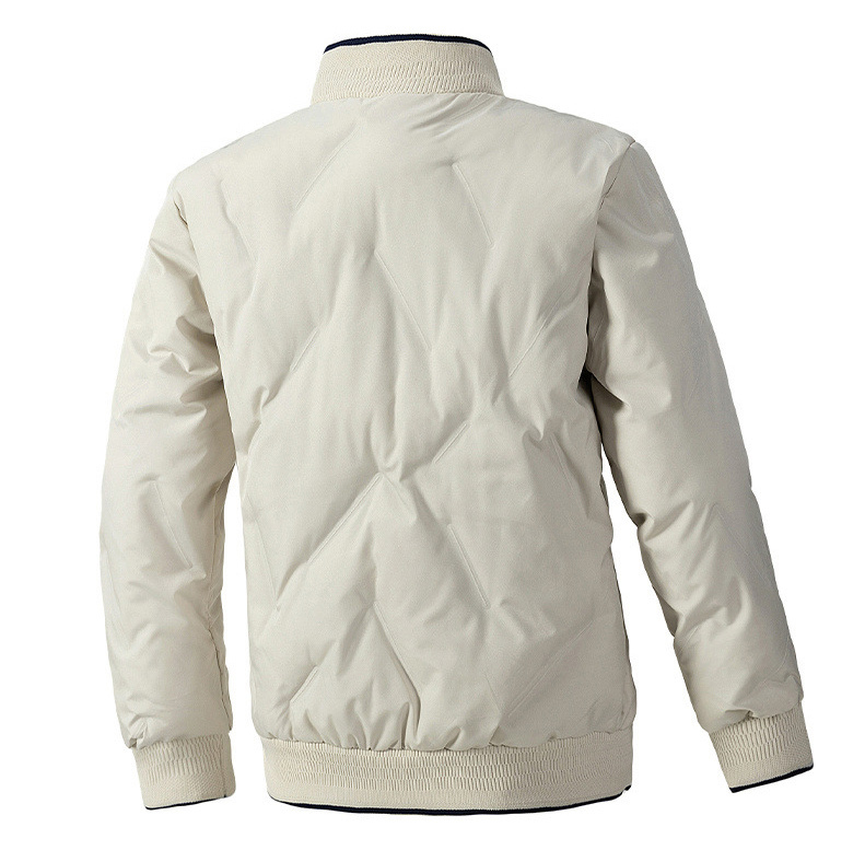 GorgeousBen New down cotton jacket men's plus size winter thick warm bread jacket short baseball collar jacket trendy