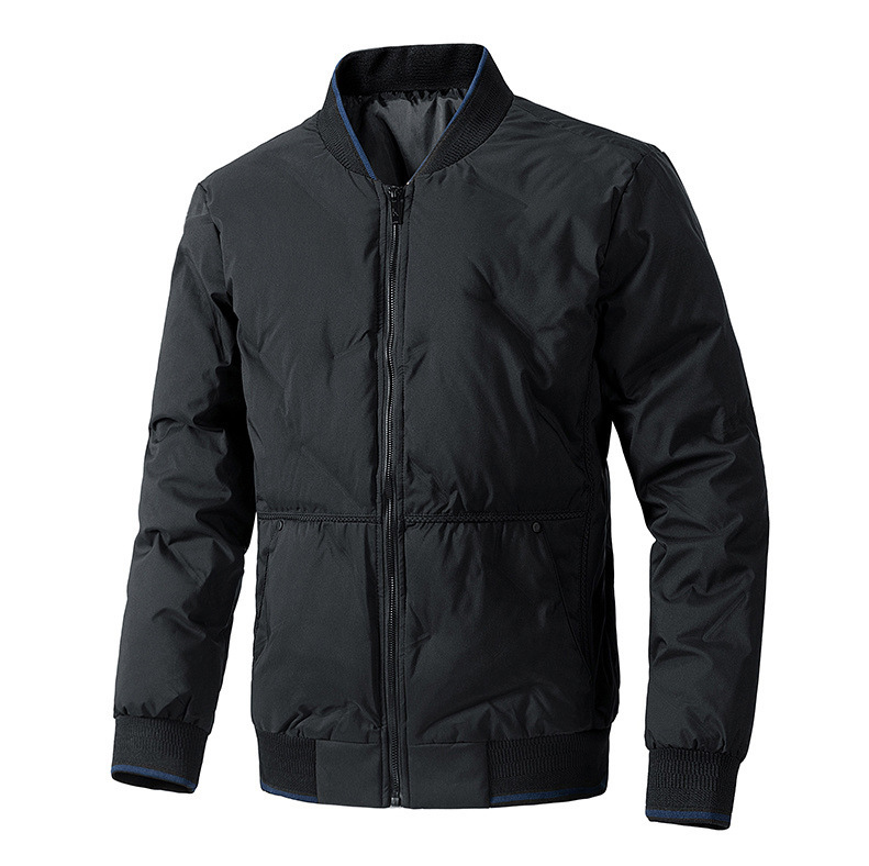 GorgeousBen New down cotton jacket men's plus size winter thick warm bread jacket short baseball collar jacket trendy
