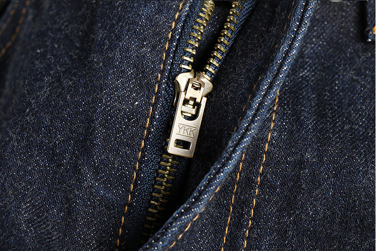 GorgeousBen Heavy 14oz Bamboo Knot Khmer American Retro Red Eared Jeans for Men, Denim and Cattle Raising Style, Youth Small Straight Pants