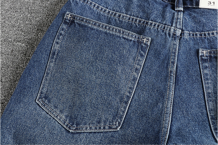 GorgeousBen New high-end foreign trade washed blue jeans men's American casual retro trend straight tube non elastic youth long pants