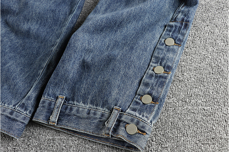 GorgeousBen Spring and Autumn New Style Reverse Wear Design Loose Jeans for Male Couples with Split Retro Casual Versatile Washed Pants