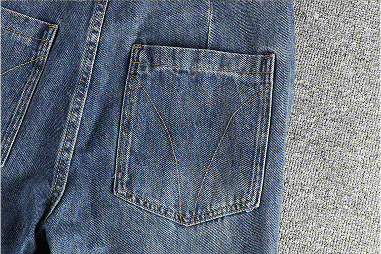 GorgeousBen Spring and Autumn New Style Reverse Wear Design Loose Jeans for Male Couples with Split Retro Casual Versatile Washed Pants