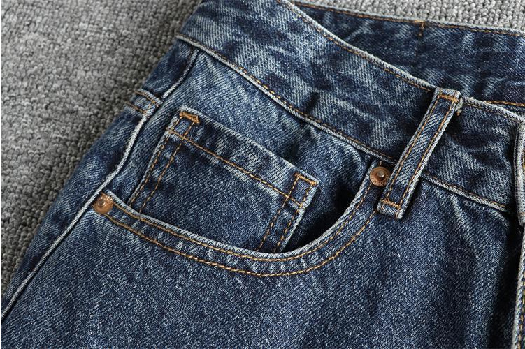 GorgeousBen Design sense splicing fashionable tie dye men's jeans loose straight tube American high street trendy youth spring and autumn pants