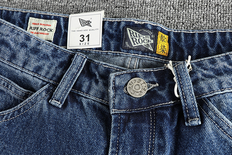 GorgeousBen New high-end foreign trade washed blue jeans men's American casual retro trend straight tube non elastic youth long pants