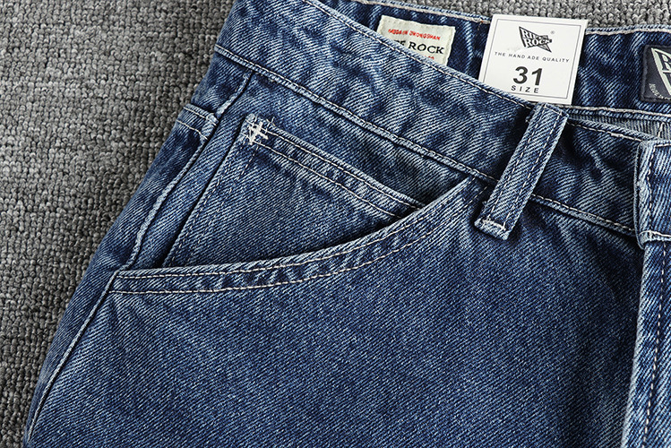 GorgeousBen New high-end foreign trade washed blue jeans men's American casual retro trend straight tube non elastic youth long pants