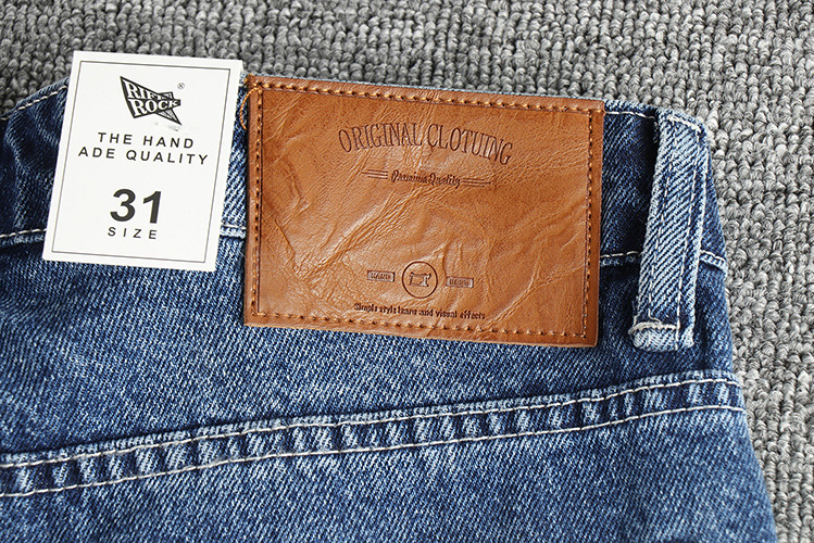 GorgeousBen New high-end foreign trade washed blue jeans men's American casual retro trend straight tube non elastic youth long pants