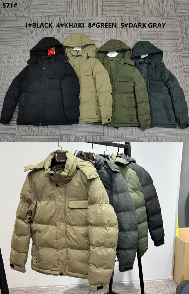 GorgeousBen New European and American Pocket Zipper Hooded Cotton Jacket, Cotton Jacket, Cross border Russian Men's Wear