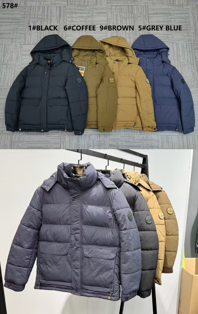 GorgeousBen New European and American Pocket Zipper Hooded Cotton Jacket, Cotton Jacket, Cross border Russian Men's Wear