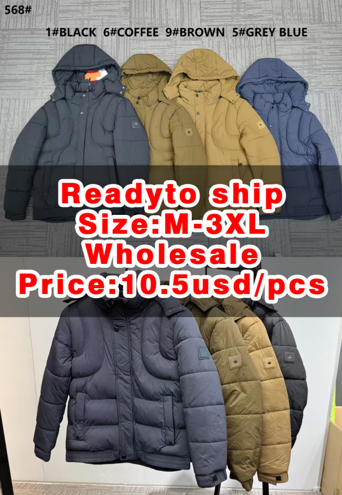 GorgeousBen New European and American Pocket Zipper Hooded Cotton Jacket, Cotton Jacket, Cross border Russian Men's Wear