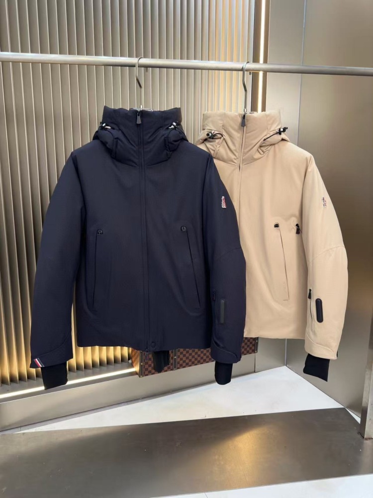 GorgeousBen 2025 Winter New Men's High-End Hooded Down Jacket - 90% White Duck Down, Cold-Resistant Ski Style