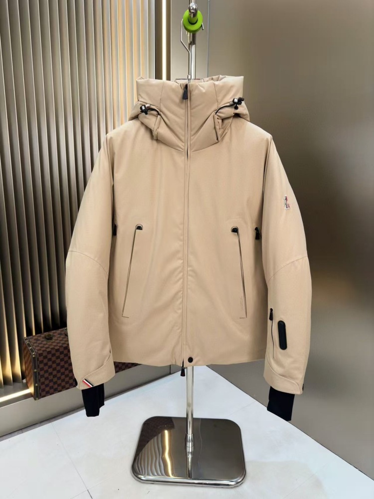 GorgeousBen 2025 Winter New Men's High-End Hooded Down Jacket - 90% White Duck Down, Cold-Resistant Ski Style