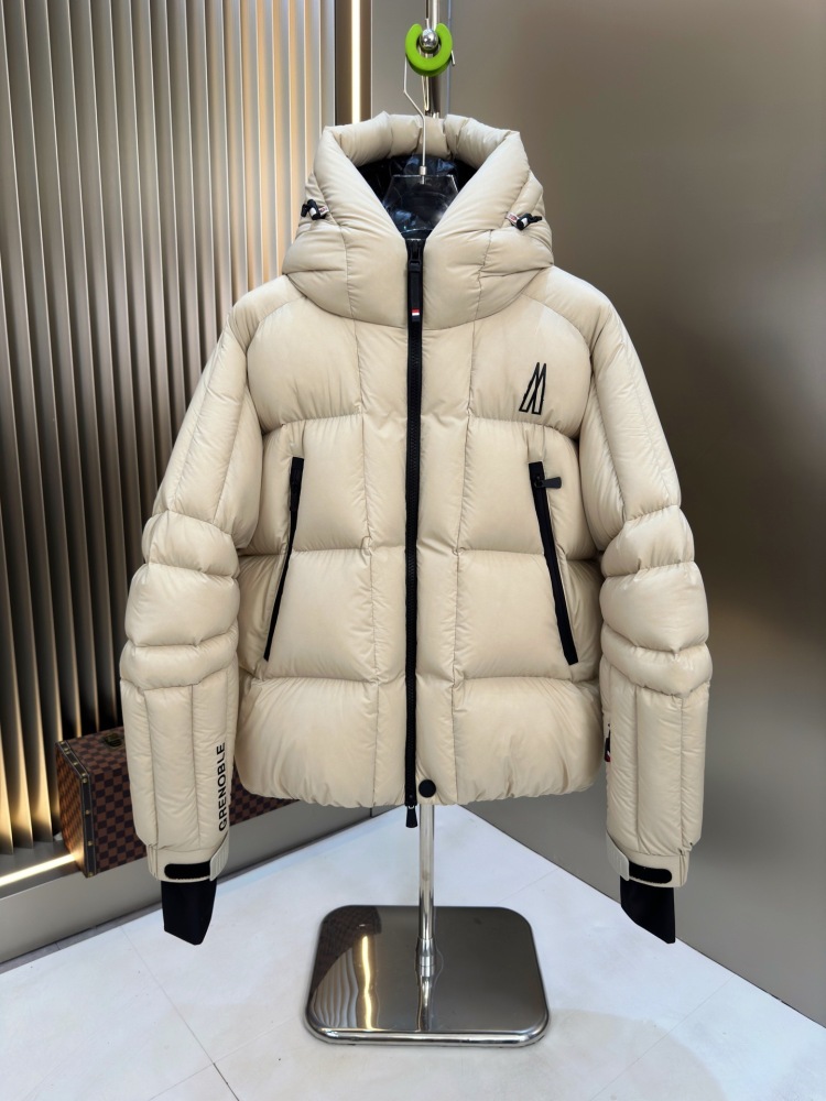 GorgeousBen Men's Detachable Hood Down Ski Jacket, 90% White Goose Down Fill, Winter Warm Windproof Waterproof Snow Coat