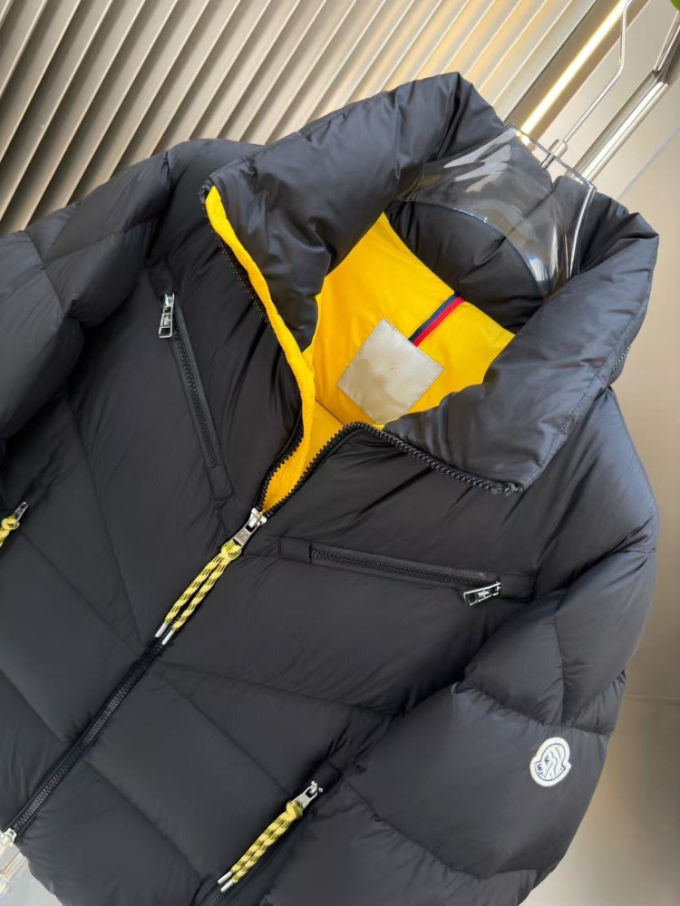 GorgeousBen 2025 New Men Women Stand Collar Down Jacket - 90% White Goose Down Fill, Thickened Thermal Winter Coat, Windproof Logo Design Puffer Jacket