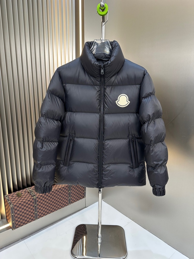 GorgeousBen 2025 New Men Women Stand Collar Down Jacket - 90% White Goose Down Fill, Thickened Thermal Winter Coat, Windproof Logo Design Puffer Jacket