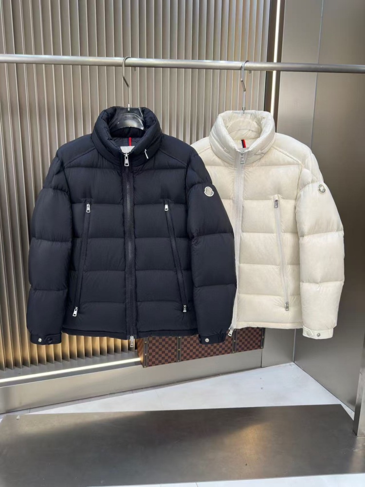 GorgeousBen 2025 New Men's Stand Collar Down Jacket - 90% White Duck Down Fill, Thickened Warm Winter Coat, Zipper Pockets Windproof Outerwear