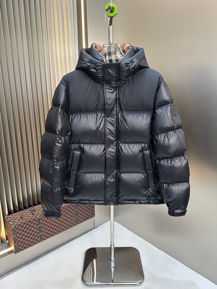 GorgeousBen 2025 New European & American Style Men's Hooded Down Jacket, 90% White Duck Down Fill, Warm Windproof Winter Coat