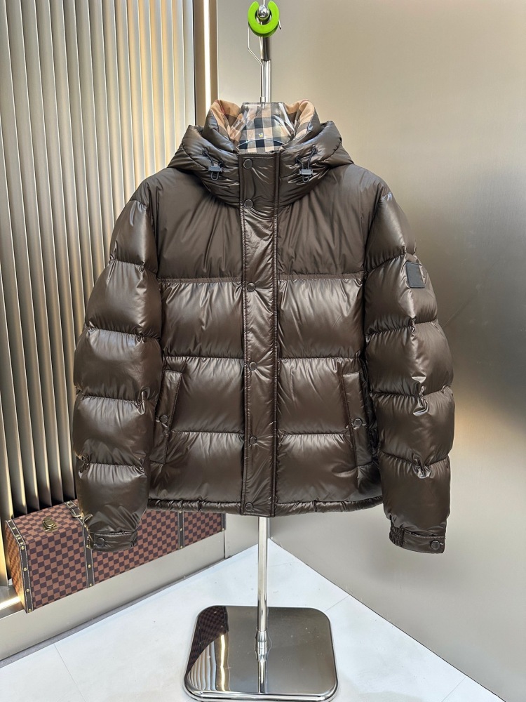 GorgeousBen 2025 New European & American Style Men's Hooded Down Jacket, 90% White Duck Down Fill, Warm Windproof Winter Coat