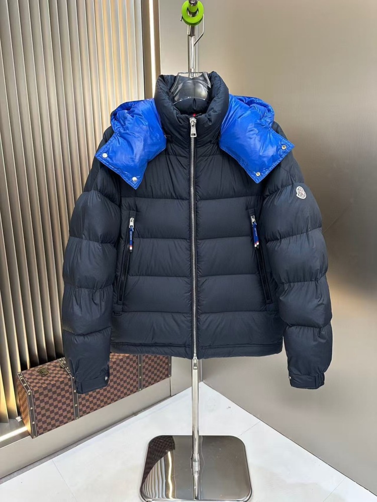 GorgeousBen 2025 New European & American Style Men's Hooded Down Jacket, 90% White Duck Down Fill, Warm Windproof Winter Coat