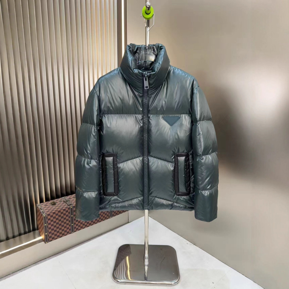 GorgeousBen 2025 European Style Men's Stand Collar Down Jacket, Premium 90% White Duck Down, Warm Windproof Winter Coat
