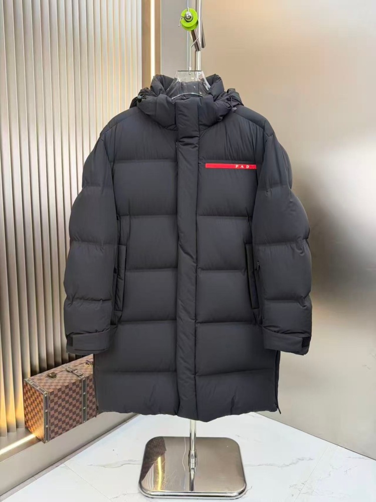GorgeousBen Men's 90% White Duck Down Parka Long Coat | 2025 Fashion Winter Jacket for Cold Weather | Warm Windproof Overcoat with High Collar