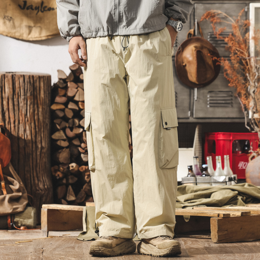 GorgeousBen Men's American Vintage 90% White Duck Down Pants - Winter Thickened Warm Workwear Paratrooper Ski Trousers