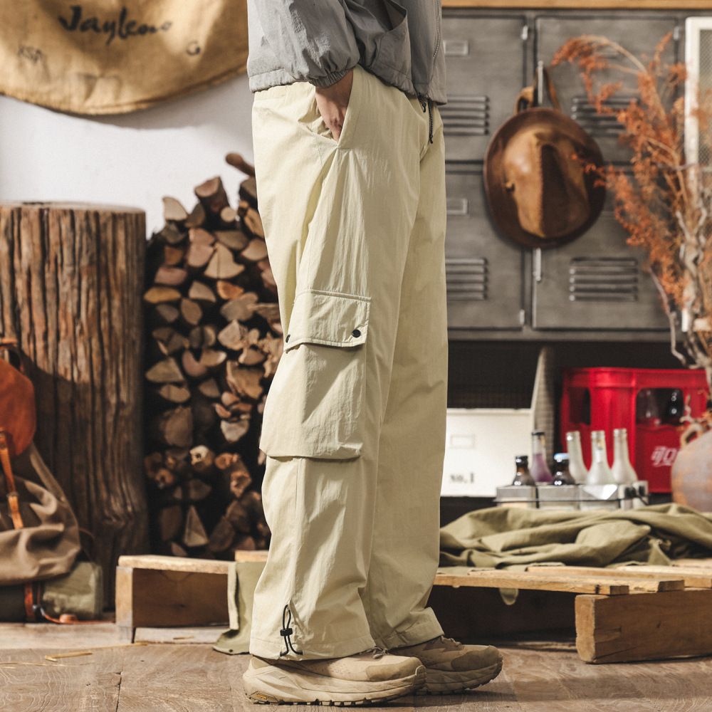 GorgeousBen Men's American Vintage 90% White Duck Down Pants - Winter Thickened Warm Workwear Paratrooper Ski Trousers