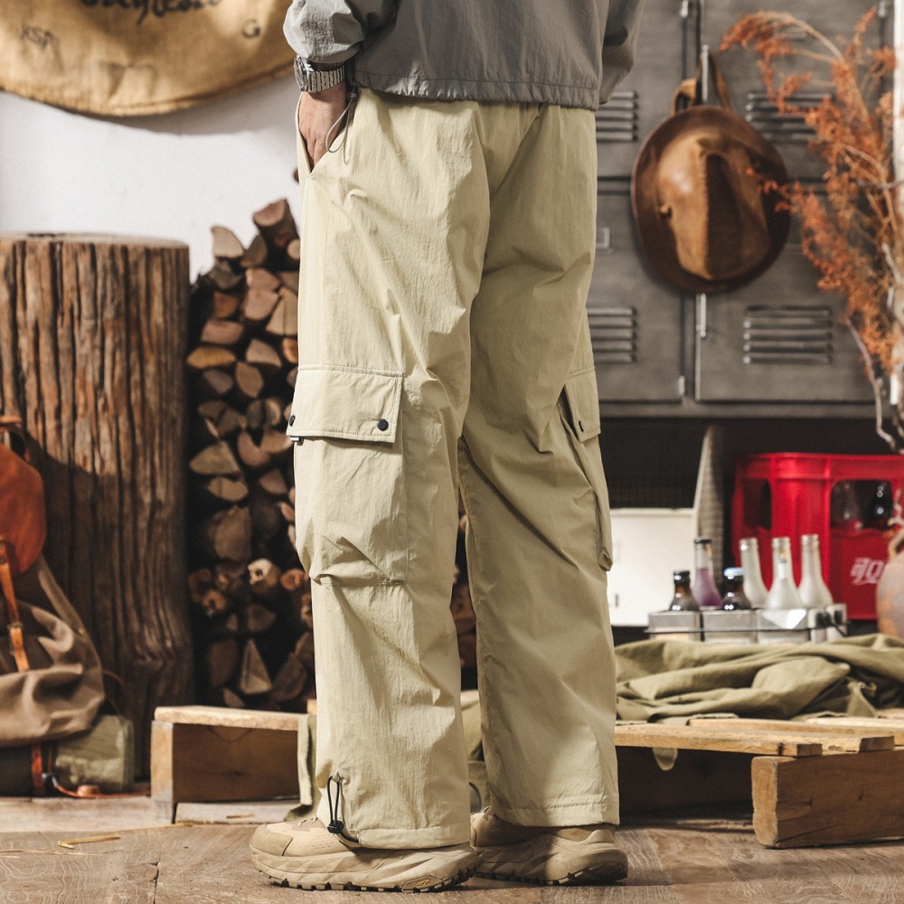 GorgeousBen Men's American Vintage 90% White Duck Down Pants - Winter Thickened Warm Workwear Paratrooper Ski Trousers