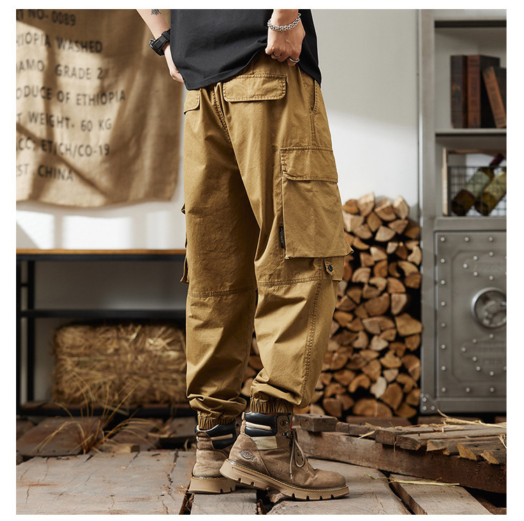 GorgeousBen Men's Retro Americana Work Pants - Winter Fleece-Lined Straight Leg Casual Trousers