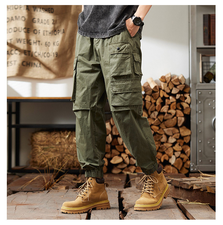 GorgeousBen Men's Retro Americana Work Pants - Winter Fleece-Lined Straight Leg Casual Trousers