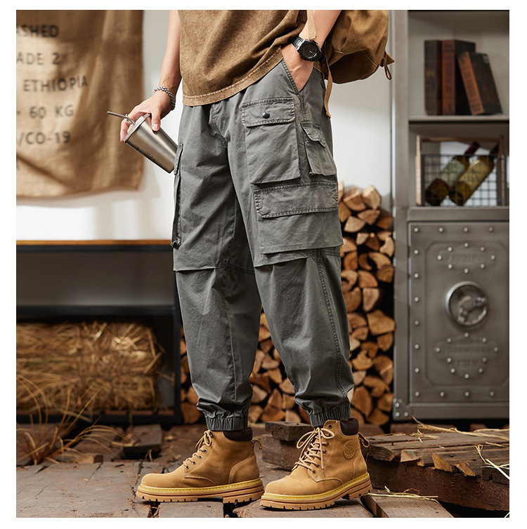 GorgeousBen Men's Retro Americana Work Pants - Winter Fleece-Lined Straight Leg Casual Trousers