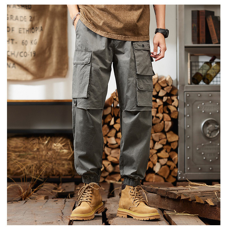 GorgeousBen Men's Retro Americana Work Pants - Winter Fleece-Lined Straight Leg Casual Trousers