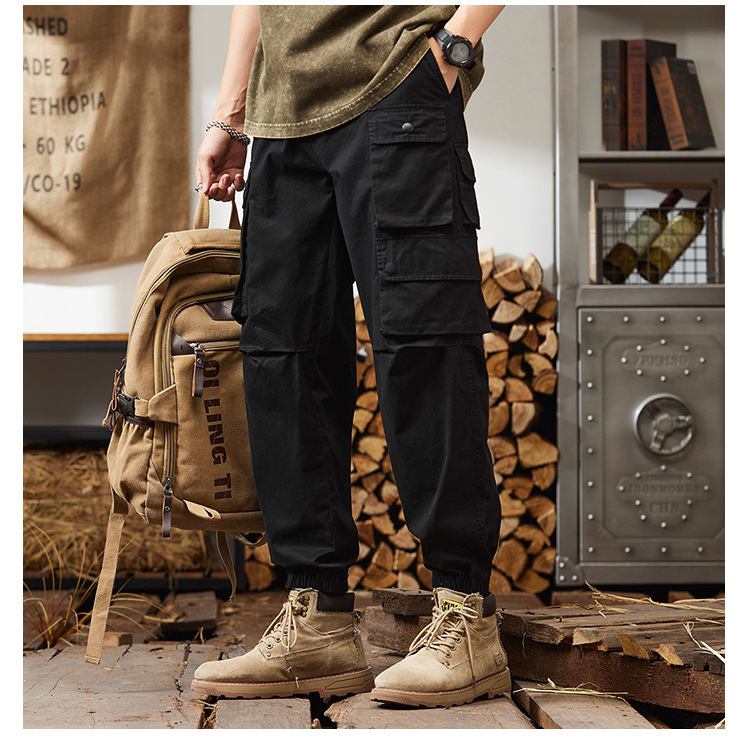 GorgeousBen Men's Retro Americana Work Pants - Winter Fleece-Lined Straight Leg Casual Trousers