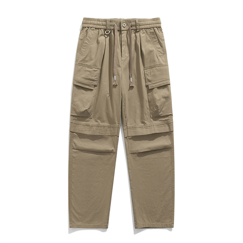 GorgeousBen Spring Autumn Trendy Men's 100% Cotton Cargo Pants - Comfortable Breathable Versatile Casual Outdoor Trousers