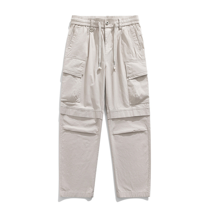 GorgeousBen Spring Autumn Trendy Men's 100% Cotton Cargo Pants - Comfortable Breathable Versatile Casual Outdoor Trousers