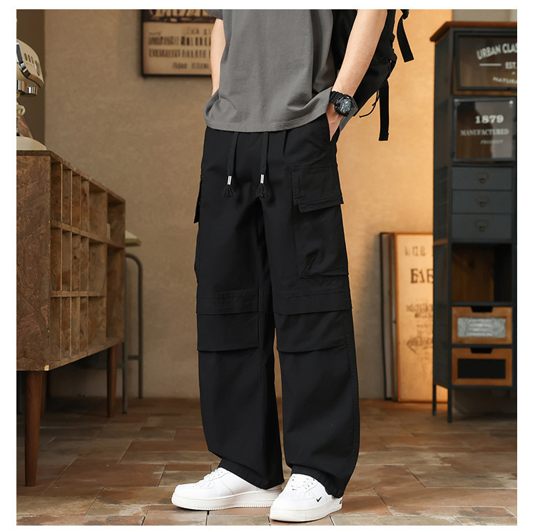 GorgeousBen Spring Autumn Trendy Men's 100% Cotton Cargo Pants - Comfortable Breathable Versatile Casual Outdoor Trousers