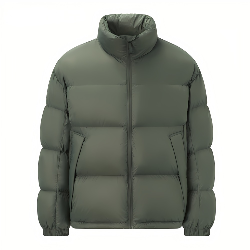 GorgeousBen Solid Color Down Puffer Jackets Oversize Plus size winter outwear Jacket Men Cropped Puffer jackets