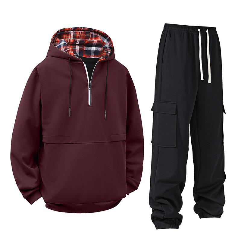 GorgeousBen Men's New Versatile Loose Fit 2-Piece Hooded Cardigan Hoodie Tracksuit Wholesale Supplier